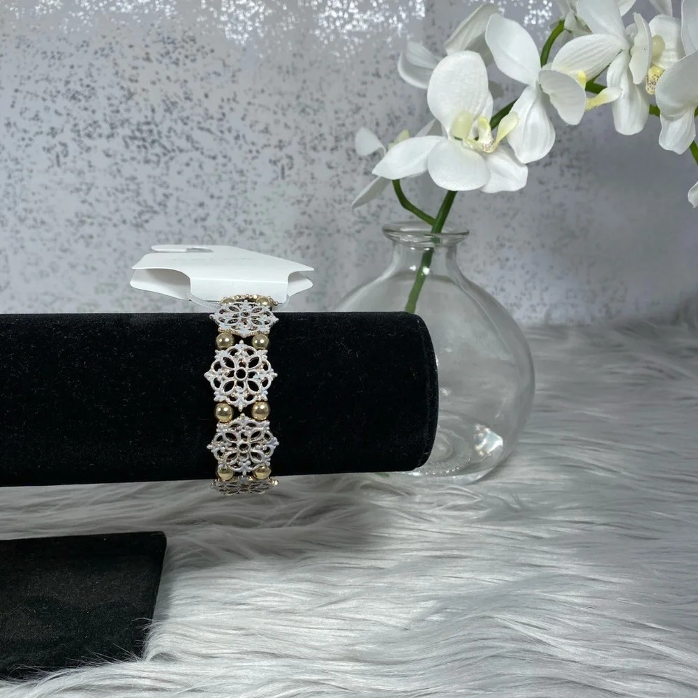 🆕 Color Brand Purple & Gold Stretch Bracelet